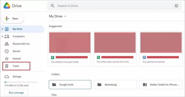 Dosyaları Google Drive Çöp Kutusundan Kurtarın,google drive arama