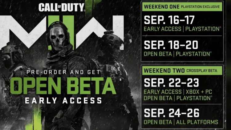 Activision, Modern Warfare 2 beta eylemi için iki hafta sonu vaat ediyor